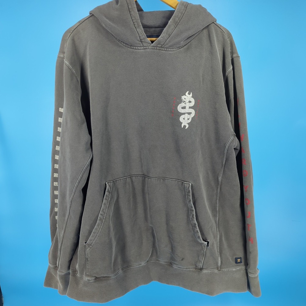 Roark Jamie Thomas Capsule Wayward Youth Revival Snake Hoodie Gray XL RF199